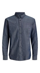 Ανδρικό Πουκάμισο Jack & Jones JPRBlarichard Chambray L/S Shirt 12294843 Blue Denim