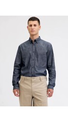 Ανδρικό Πουκάμισο Jack & Jones JPRBlarichard Chambray L/S Shirt 12294843 Blue Denim