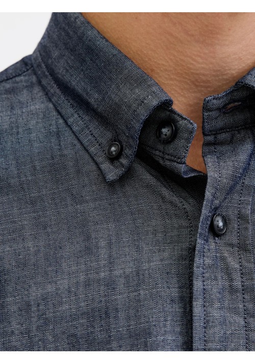 Ανδρικό Πουκάμισο Jack & Jones JPRBlarichard Chambray L/S Shirt 12294843 Blue Denim