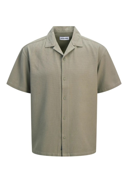 Ανδρικό Πουκάμισο Jack & Jones JJGlobal Waffle Resort Shirt SS 12295551 Vetiver
