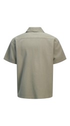 Ανδρικό Πουκάμισο Jack & Jones JJGlobal Waffle Resort Shirt SS 12295551 Vetiver