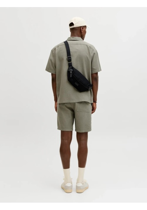 Ανδρικό Πουκάμισο Jack & Jones JJGlobal Waffle Resort Shirt SS 12295551 Vetiver