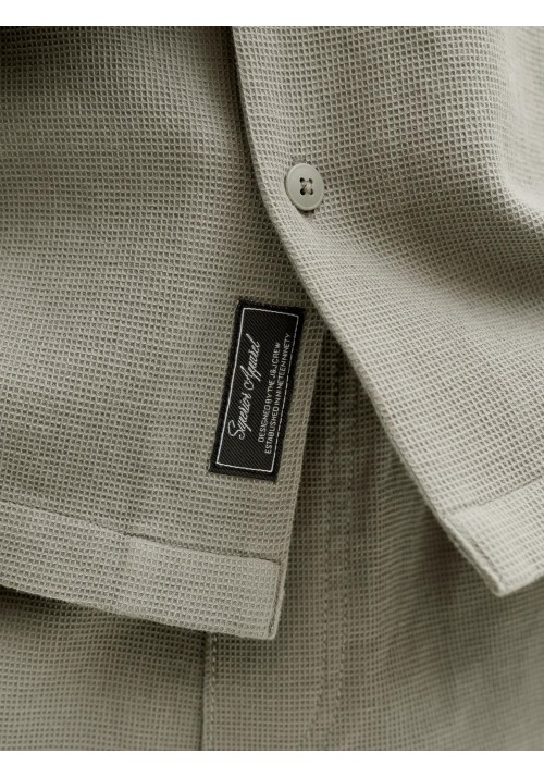 Ανδρικό Πουκάμισο Jack & Jones JJGlobal Waffle Resort Shirt SS 12295551 Vetiver