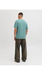 Ανδρικό T-Shirt Jack & Jones JJCole Print Tee SS Crew Neck LN 12288492 Mineral Blue
