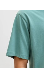 Ανδρικό T-Shirt Jack & Jones JJCole Print Tee SS Crew Neck LN 12288492 Mineral Blue