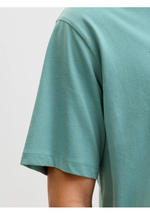 Ανδρικό T-Shirt Jack & Jones JJCole Print Tee SS Crew Neck LN 12288492 Mineral Blue