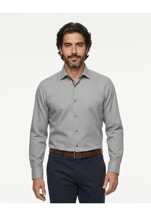 Ανδρικό Πουκάμισο Slim Fit Boston Swift-1 Γκρι