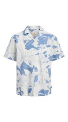 Ανδρικό Πουκάμισο Jack & Jones JPRBlubahamas Print Resort S/S Shirt LN 12278489 Quiet Harbor