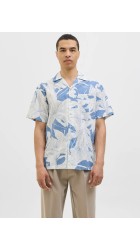 Ανδρικό Πουκάμισο Jack & Jones JPRBlubahamas Print Resort S/S Shirt LN 12278489 Quiet Harbor