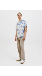Ανδρικό Πουκάμισο Jack & Jones JPRBlubahamas Print Resort S/S Shirt LN 12278489 Quiet Harbor