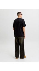 Ανδρικό T-Shirt Jack & Jones JComarina Front Print TEE SS Crew Neck 12295563 Black