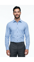 Ανδρικό Πουκάμισο Slim Fit Boston Swift-10 Γαλάζιο