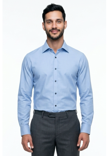 Ανδρικό Πουκάμισο Slim Fit Boston Swift-10 Γαλάζιο