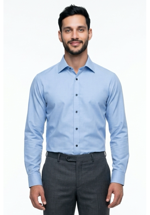 Ανδρικό Πουκάμισο Slim Fit Boston Swift-10 Γαλάζιο