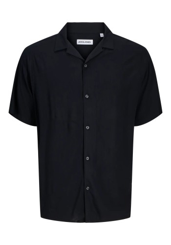 Ανδρικό Πουκάμισο Jack & Jones JJEJeff Solid Resort Shirt S/S SN 12268443 Black