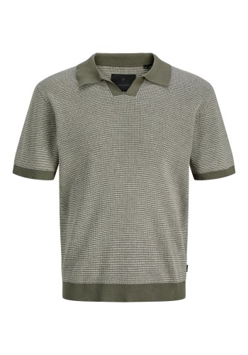 Ανδρική Μπλούζα Πλεκτή Jack & Jones JPEBlaudson Knit Split Neck SS SN 12297988 Smokey Olive Twist Ανδρική Μπλούζα Πλεκτή Jack & Jones JPEBlaudson Knit Split Neck SS SN 12297988 Smokey Olive Twist