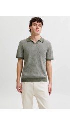 Ανδρική Μπλούζα Πλεκτή Jack & Jones JPEBlaudson Knit Split Neck SS SN 12297988 Smokey Olive Twist Ανδρική Μπλούζα Πλεκτή Jack & Jones JPEBlaudson Knit Split Neck SS SN 12297988 Smokey Olive Twist