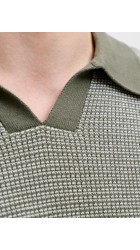 Ανδρική Μπλούζα Πλεκτή Jack & Jones JPEBlaudson Knit Split Neck SS SN 12297988 Smokey Olive Twist Ανδρική Μπλούζα Πλεκτή Jack & Jones JPEBlaudson Knit Split Neck SS SN 12297988 Smokey Olive Twist