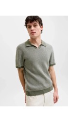 Ανδρική Μπλούζα Πλεκτή Jack & Jones JPEBlaudson Knit Split Neck SS SN 12297988 Smokey Olive Twist Ανδρική Μπλούζα Πλεκτή Jack & Jones JPEBlaudson Knit Split Neck SS SN 12297988 Smokey Olive Twist