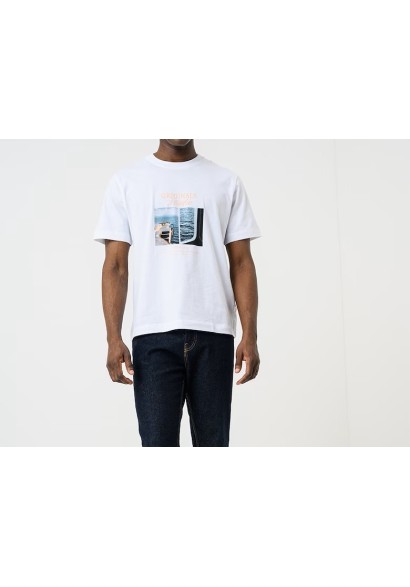 Ανδρικό T-Shirt Jack & Jones Jornorrebro Photo Tee SS Crew Neck LN 12291022 Bright White