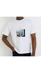 Ανδρικό T-Shirt Jack & Jones Jornorrebro Photo Tee SS Crew Neck LN 12291022 Bright White