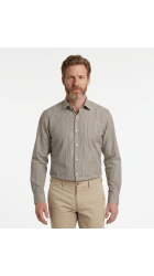 Ανδρικό Πουκάμισο Slim Fit Boston 6309-5 Λευκό