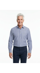 Ανδρικό Πουκάμισο Slim Fit Boston 6309-4 Λευκό