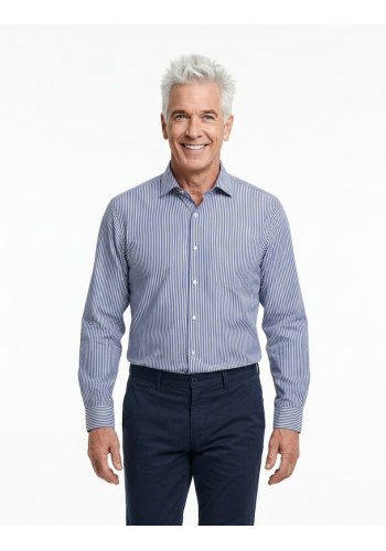 Ανδρικό Πουκάμισο Slim Fit Boston 6309-4 Λευκό