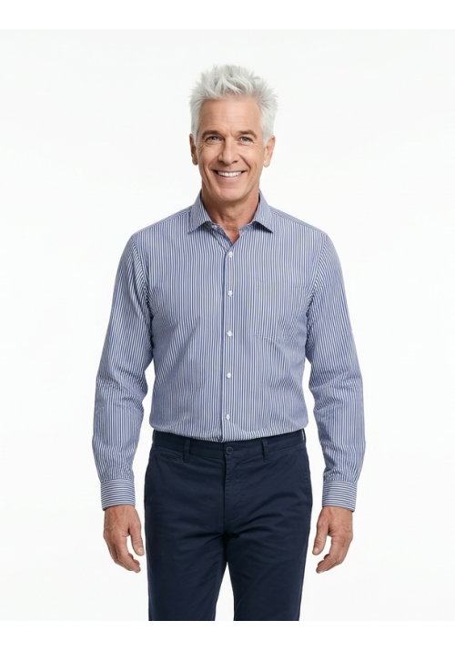 Ανδρικό Πουκάμισο Slim Fit Boston 6309-4 Λευκό