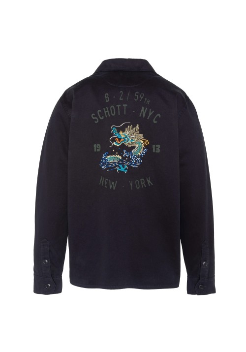 SCHOTT NYC Shstantonbd Surchemise Badges Schott Navy