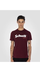 Ανδρικά T-Shirt Schott N.Y.K. TSPKLogo TSS2606 Khaki-Bordeaux