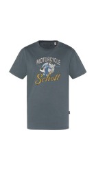 Ανδρικό T-Shirt Schott TSBarton  Tee Shirt Motard Schott Anthracite