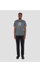 Ανδρικό T-Shirt Schott TSBarton  Tee Shirt Motard Schott Anthracite