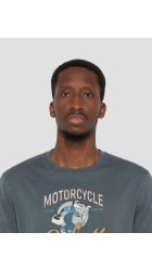 Ανδρικό T-Shirt Schott TSBarton  Tee Shirt Motard Schott Anthracite