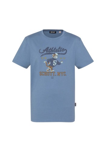 Ανδρικό T-Shirt Schott TSDALE Tee Print Vintage Schott Γαλάζιο