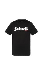 Ανδρικά T-Shirt Schott N.Y.K. TSPKLogo TSS2606 White-Black