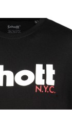Ανδρικά T-Shirt Schott N.Y.K. TSPKLogo TSS2606 White-Black