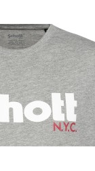 Ανδρικά T-Shirt Schott N.Y.K. TSPKLogo TSS2606 Navy-Grey