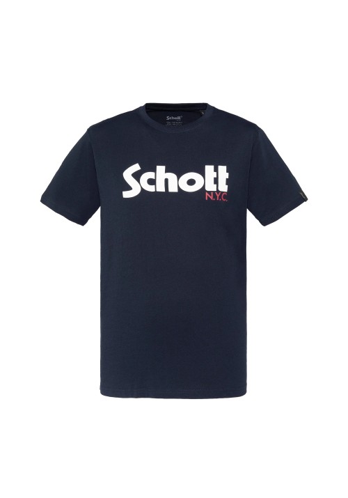 Ανδρικά T-Shirt Schott N.Y.K. TSPKLogo TSS2606 Navy-Grey