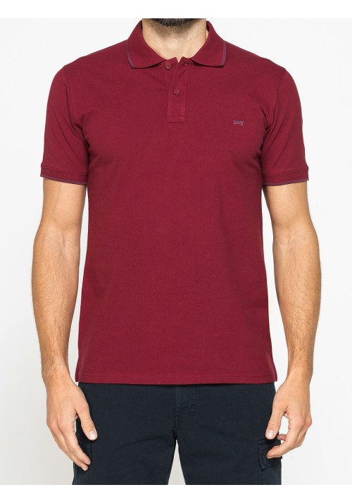 Ανδρική Μπλούζα Polo Carrera jeans 819A0075A-491 Pomegranate Red
