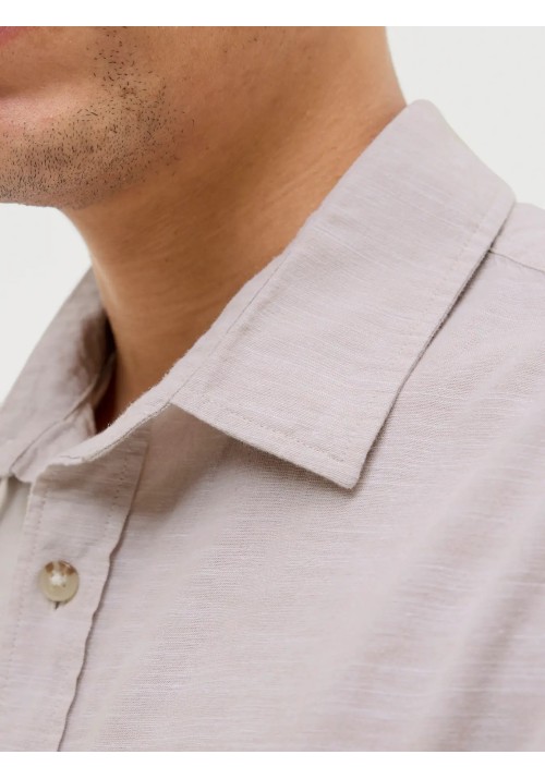Ανδρικό Πουκάμισο Λινό Jack & JonesJJESUMMER SHIRT SS SN  12269329 Crockery