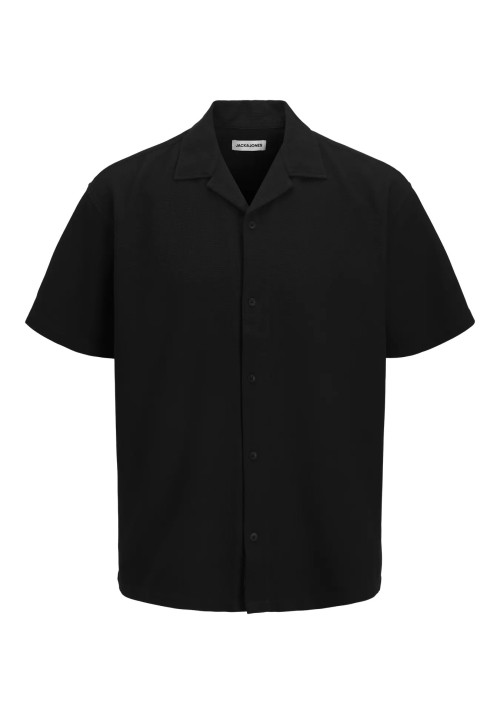 Ανδρικό Πουκάμισο Jack & Jones JJGlobal Waffle Resort Shirt SS 12295551 Black