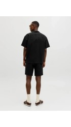 Ανδρικό Πουκάμισο Jack & Jones JJGlobal Waffle Resort Shirt SS 12295551 Black