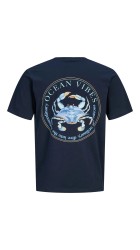 Ανδρικό T-Shirt Jack & Jones Jorocean Tee SS Crew Neck 12295034 Sky Captain