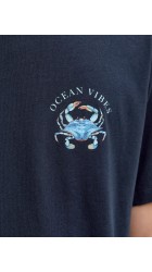 Ανδρικό T-Shirt Jack & Jones Jorocean Tee SS Crew Neck 12295034 Sky Captain