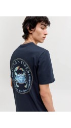 Ανδρικό T-Shirt Jack & Jones Jorocean Tee SS Crew Neck 12295034 Sky Captain