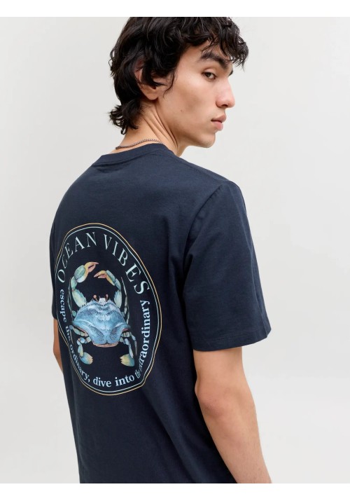 Ανδρικό T-Shirt Jack & Jones Jorocean Tee SS Crew Neck 12295034 Sky Captain