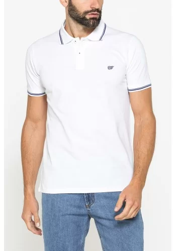 Ανδρική Μπλούζα Polo Carrera jeans 819A/75A-001 Λευκό