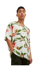 Ανδρικό Πουκάμισο Jack & Jones JORLuke Flores AOP Shirt 12268715 Cloud Dancer