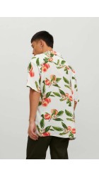 Ανδρικό Πουκάμισο Jack & Jones JORLuke Flores AOP Shirt 12268715 Cloud Dancer